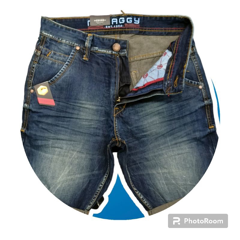 CELANA JEANS PENDEK PRIA MOSAGGY RINGKEL PREMIUM