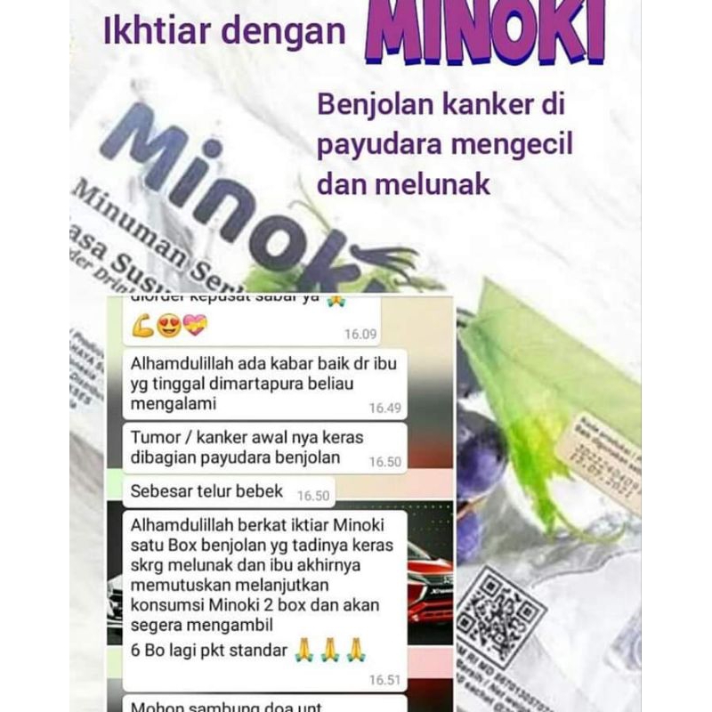 

Minoki Jazeera minuman serbuk rasa susu dan anggur, minuman yang bisa menyembuhkan berbagai penyakit atau keluhan