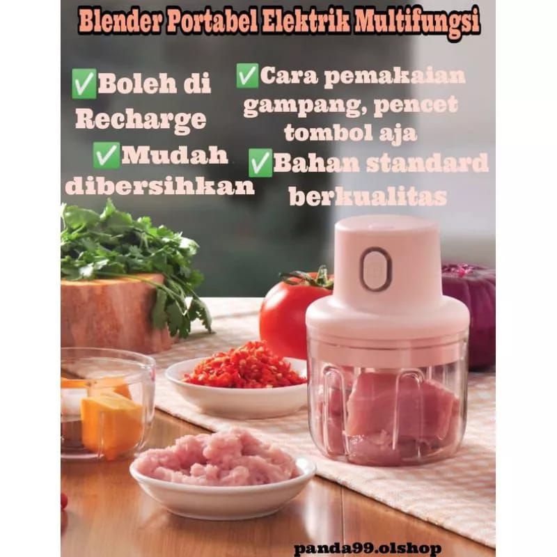 Blender Portabel Elektrik Tanpa Kabel / Mini Chopper