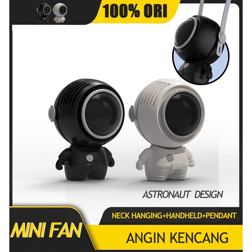 Kipas Angin Leher 4in1 Baju Astronot Gantung Mini fan Bladeless Fans Portable Mini Astronaut Leafless Halterneck Fan USB Angin kencang