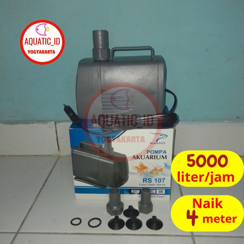 ROSSTON RS 107 mesin filter 5000 liter/jam waterpump pompa kolam air mancur ikan celup low wat aquar