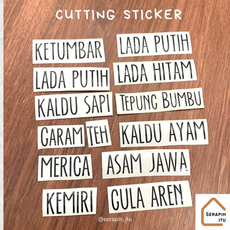 

Cutting Stiker Ready dan custom Tinggi 2cm