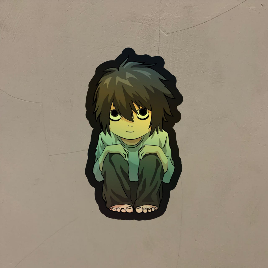 

Stiker Anime Hologram L. Lawliet Death Note Case Hp dan Laptop 7 Cm