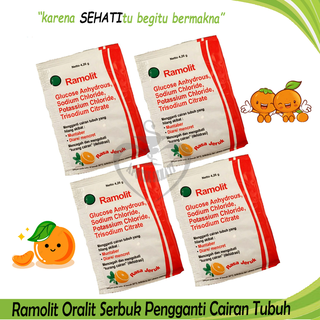 Oralit Ramolit Sachet Pengganti Cairan Tubuh Dehidrasi