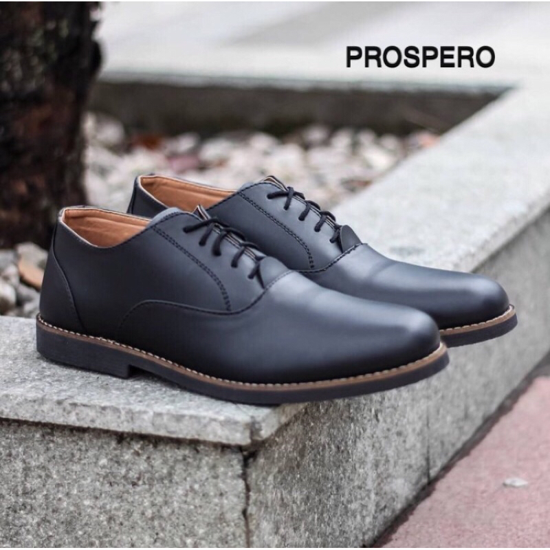 PROSPERO - Sepatu Pantofel Pria Demmble Black