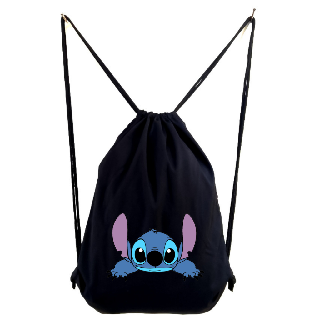 DTF Stringbag Stitch Lilo Ransel Serut tas gendong drawstring sekolah kuliah kampus ootd viral || Kiiyoomii ||