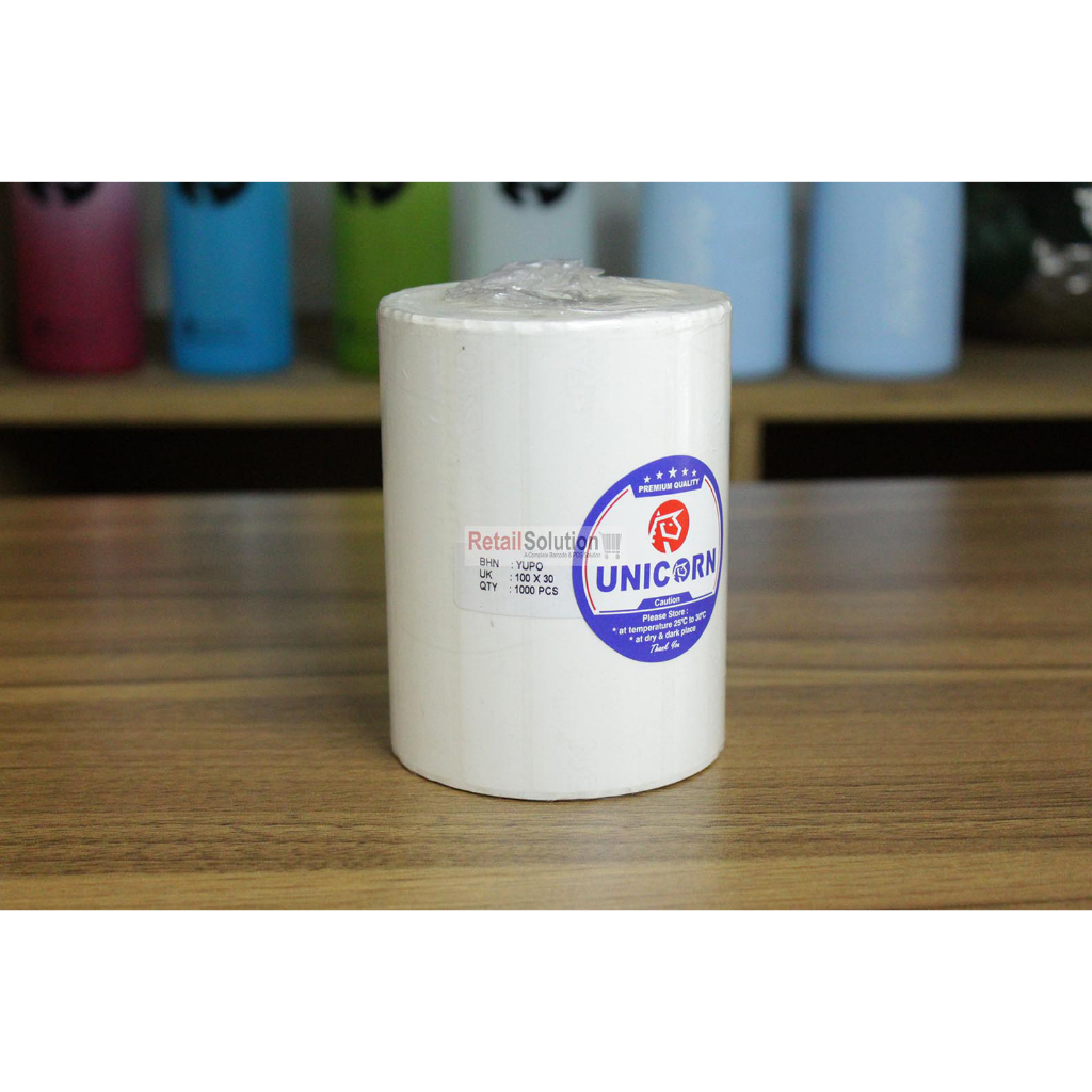 Stiker Barcode Label YUPO - 100x30 mm / 100x30mm / 100 x 30 mm