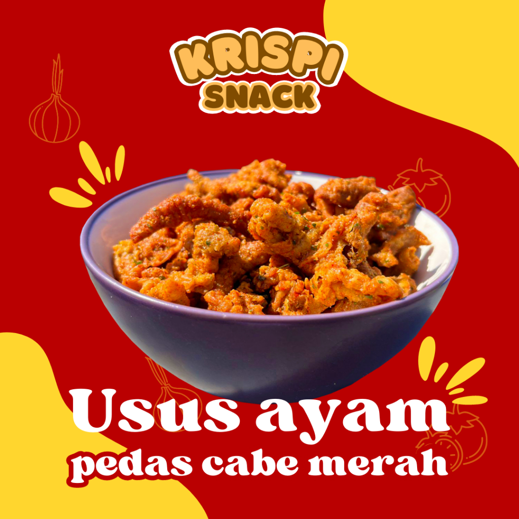 

USUS AYAM PEDAS 200G KRISPI SNACK BANDUNG