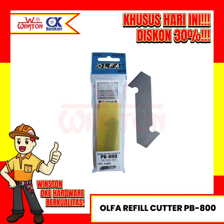 

Olfa Refill Mata Cutter PB-800 PC-L Heavy Duty Plastic Laminate Acrylic Original Japan Berkualitas