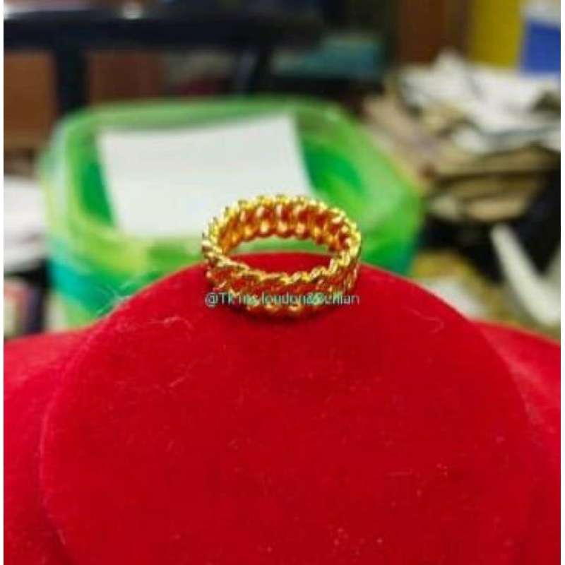 Cicin Rante Keliling Mas LM asli 24K Kadar 999,9%. Mas London