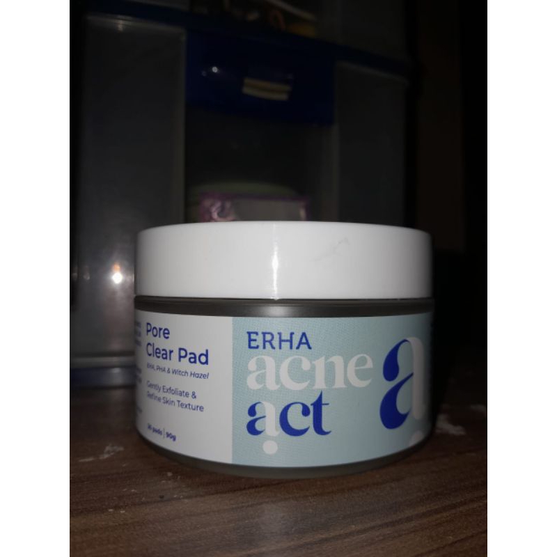 Erha Acne Pore Clear Pad Exfoliating 90g Preloved Skincare 100%ORI