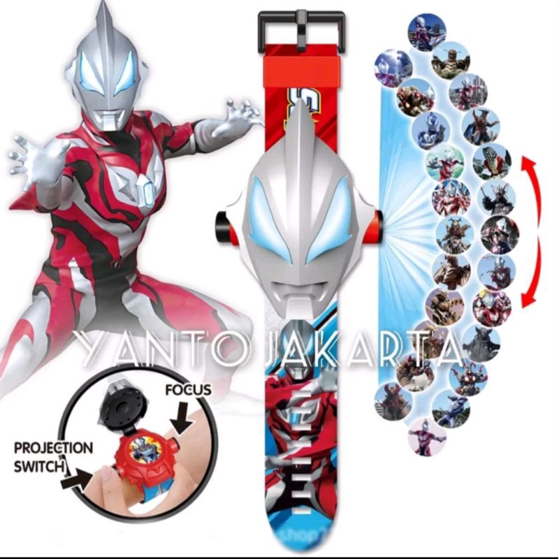 jam tangan anak proyektor ULTRAMAN jam tangan murah meriah