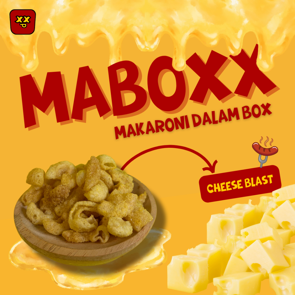 

Snack Makaroni Goreng Maboxx Rasa KEJU Asin Gurih