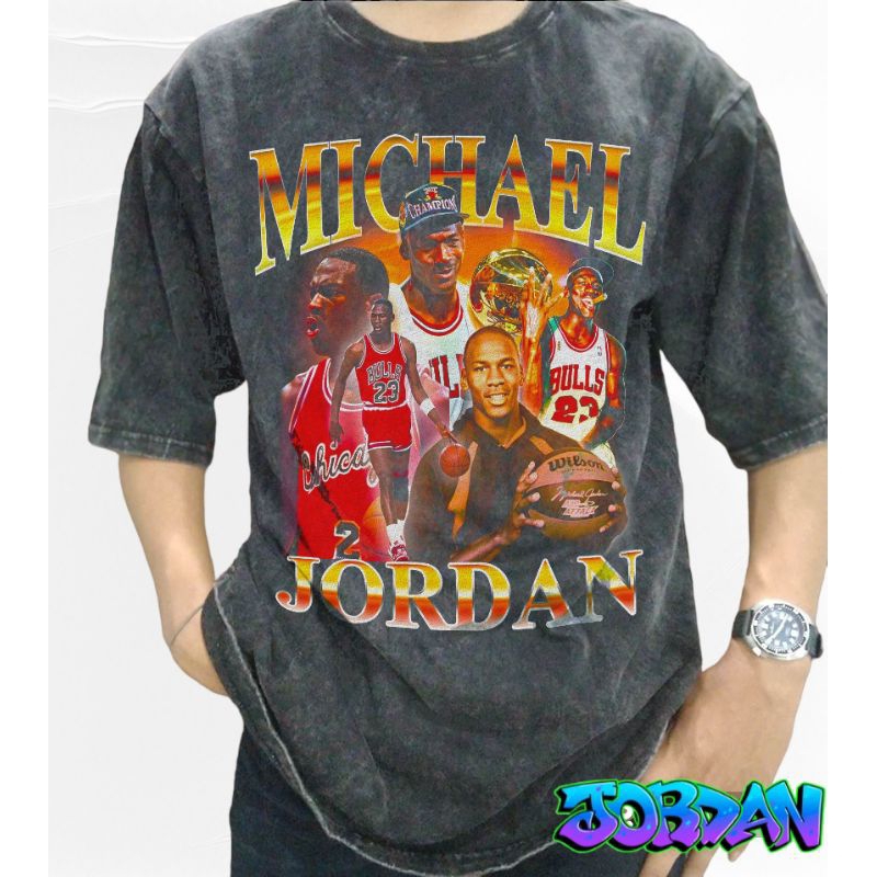 Michael Jordan NBA Legend Vintage Wash Oversize T-shirt/Kaos NBA Michael Jordan Vintage Wash Oversiz