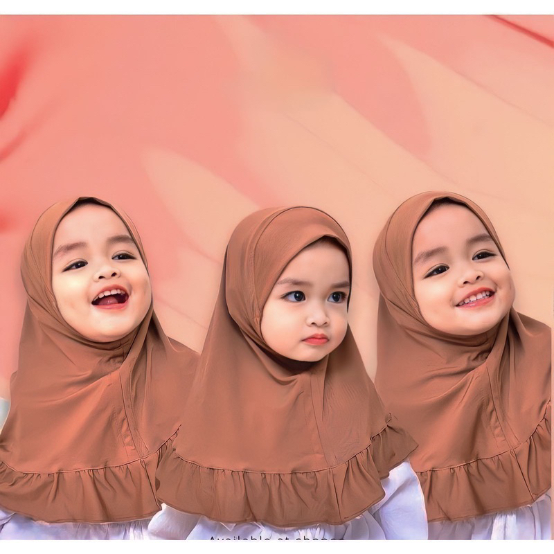 Jilbab Anak Nirmala Usia 0-3 Tahun Bahan Jersey Premium Adem  / Hijab Baby Rempel / Jilbab Anak Jersey