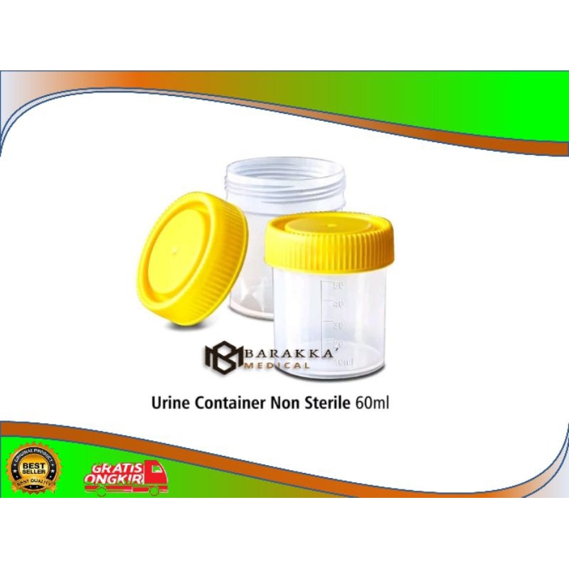 Urine Container 60 ml non Steril Pot Urine