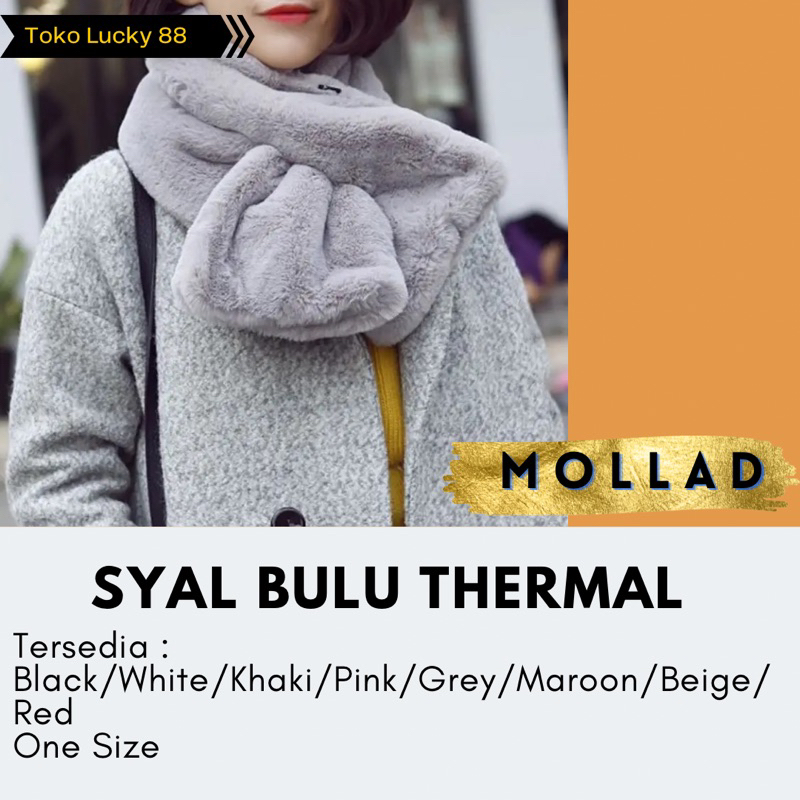 Import MOLLAD Scarf Faux Toko lucky 88 Syal Premium Bulu halus musim dingin winter infinity scarf faux fur