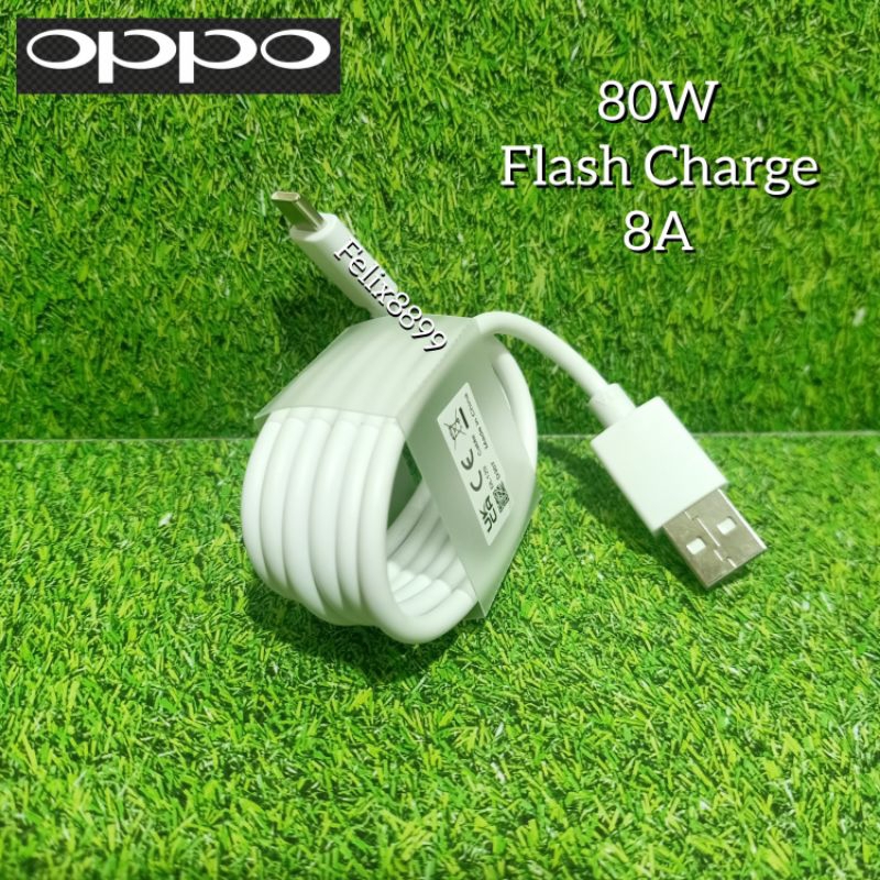 Kabel Data Charger Oppo Reno 5 6 7 7Z 8 8Z 8T Pro 5G Original 80W 8A Super Vooc Flash Charge