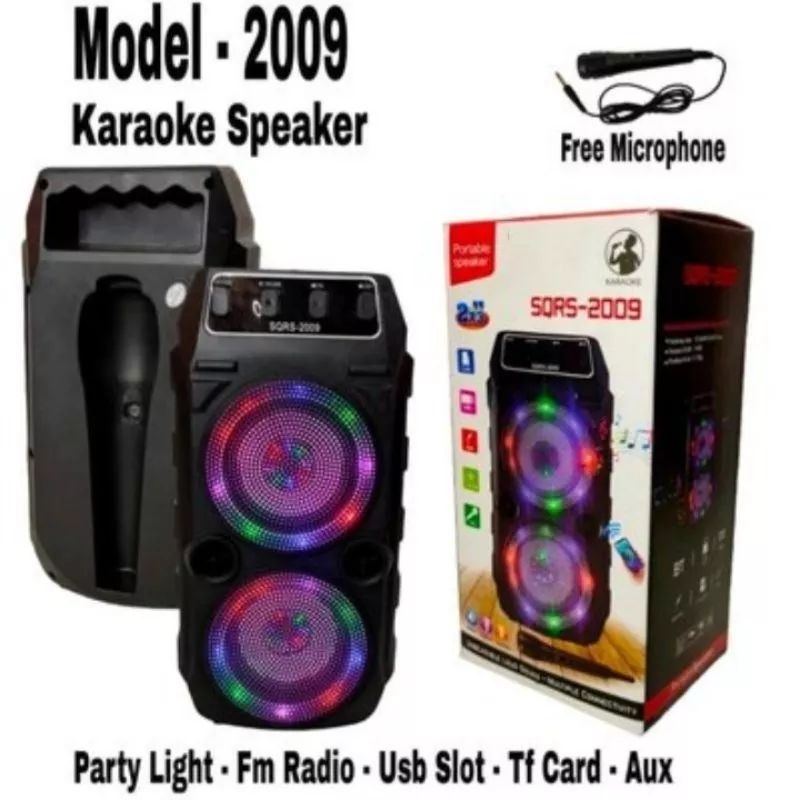 Speaker Bluetooth SQ-2008 Plus Set Mikrofon Speaker Murah Portable