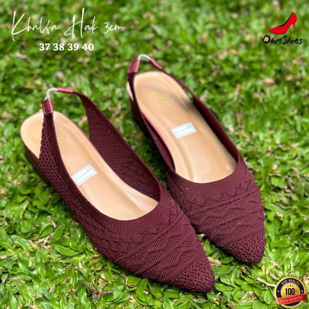 (OLIVE) SEPATU SLOP KHALIFA