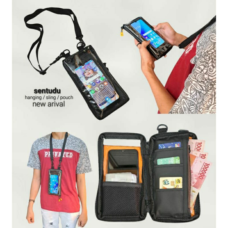 Sling Phone Sako Hanging Wallet / Tas Dompet Hp Gantung Di Leher Tas Selempang Hp Pouch Tas Hp Trans