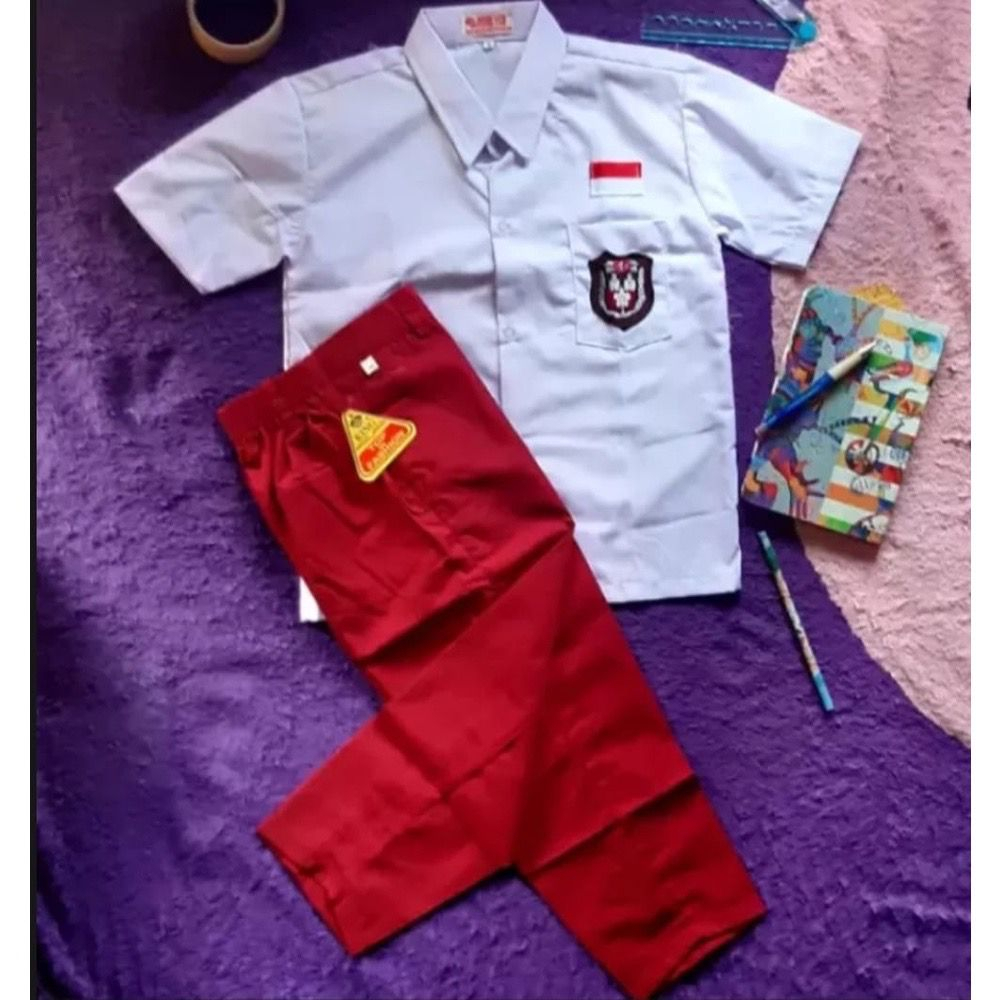 Termurah !!! Setelan Seragam Sekolah SD Merah Putih Anak Laki laki