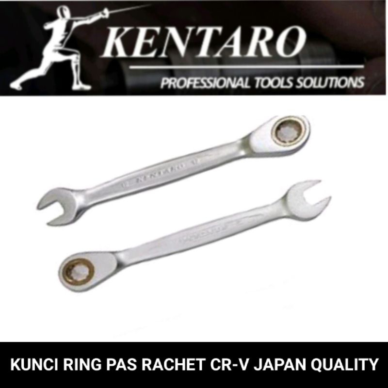 KUNCI RING PAS 17mm RACHET CR-V HEAVY DUTY KENTARO JAPAN QUALITY