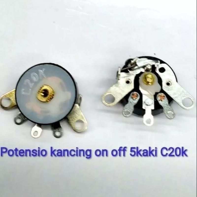 Potensio kancing 20K 5 kaki On off