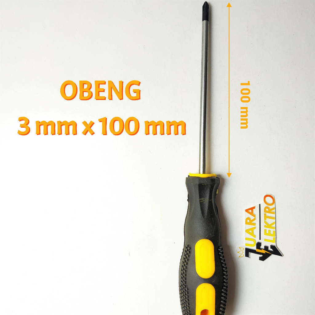 OBENG 3mm x 100mm Joe Tony | Obeng Ukuran 3 mm x 100 mm SCREWDRIVER
