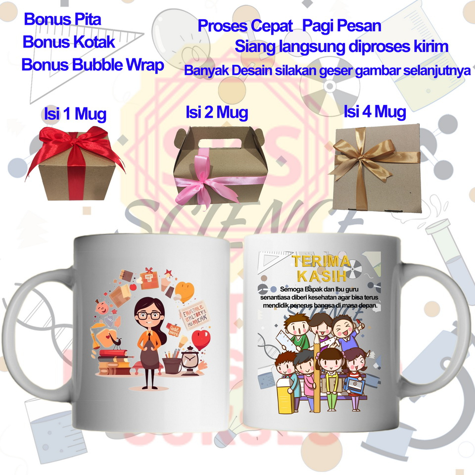 Mug Custom Kado Perpisahan Guru