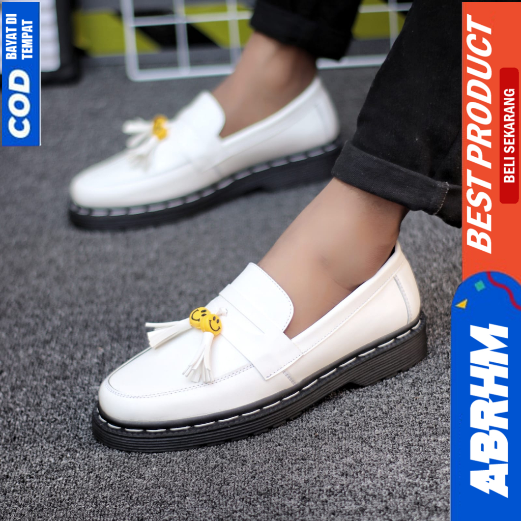 ABRHM Sepatu Loafers Docmart Formal Pantofel Casual Kerja Pria