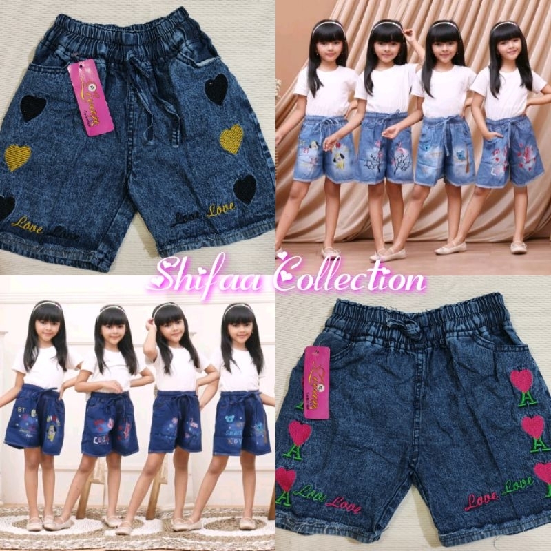 Celana Jeans / Celana Pendek Anak / Hot Pants Celana Pendek/ Hot Pants Bordir Anak