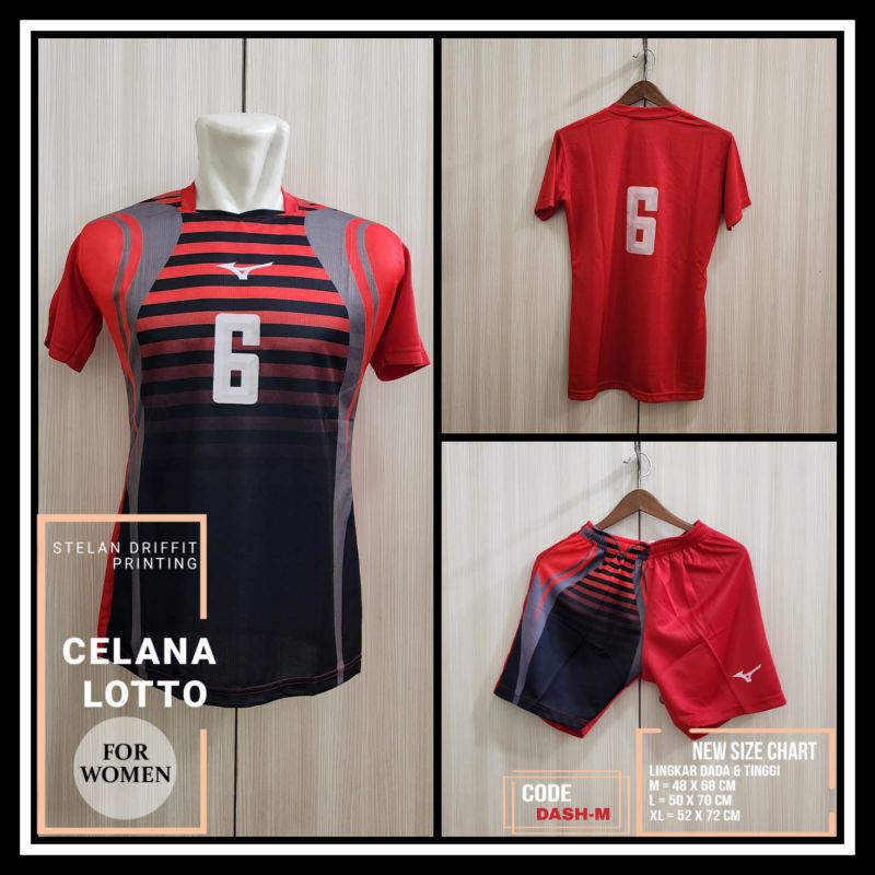 Kaos voli setelan Drifit Printing