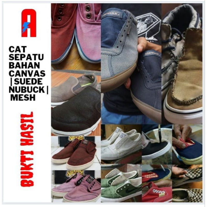 250ml Cat sepatu canvas dan suede cat original