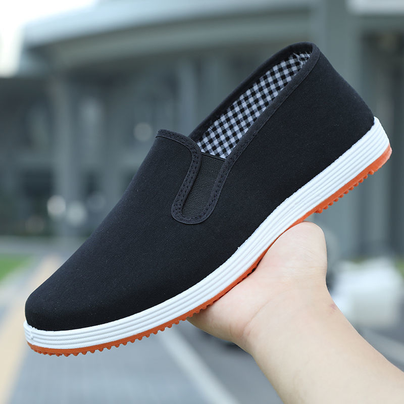 Sepatu Kanvas pria wanita sepatu tanpa tali hitam Sepatu Pria Sport Sneakers sepatu pria wanita