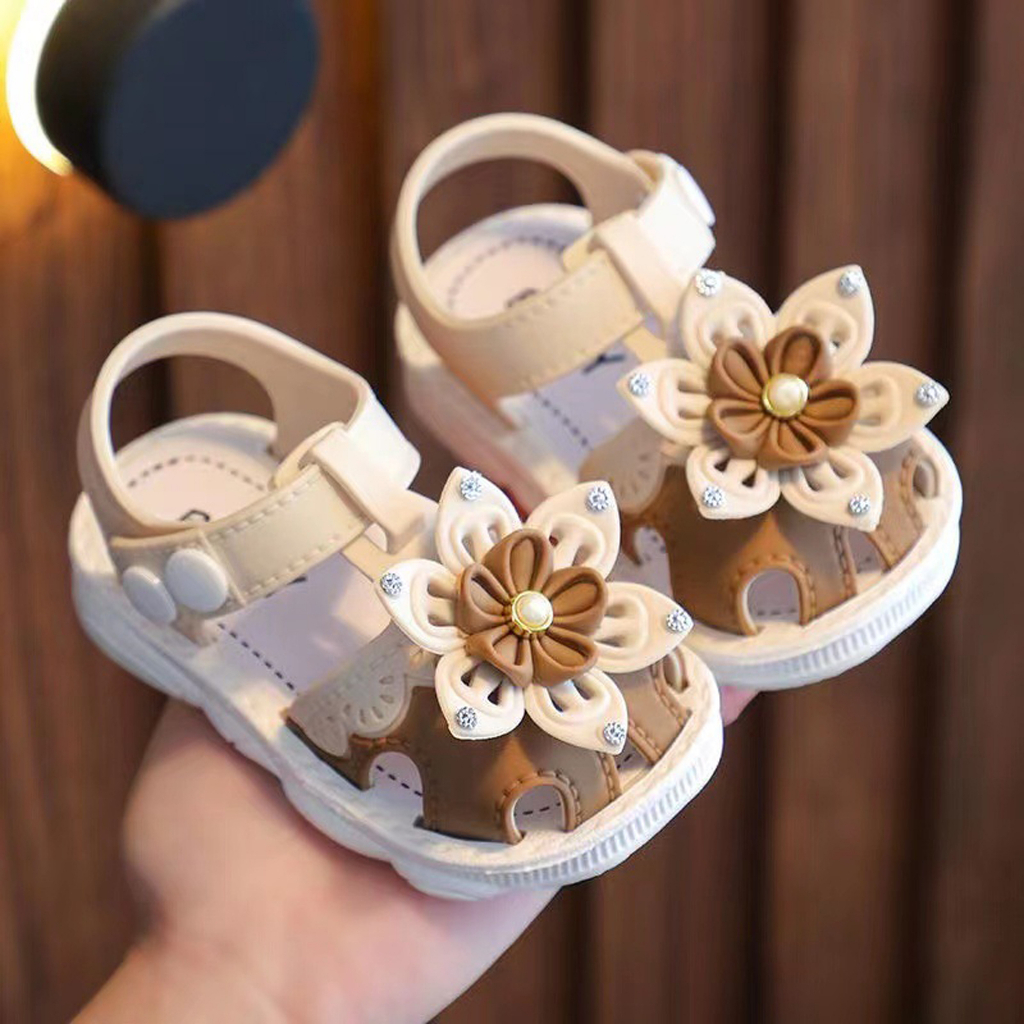 PROMO 12.12 PUNCAK Okaybaby B291 Sandal Flower Anak Perempuan Lucu Lembut Import Kekinian Sendal Casual