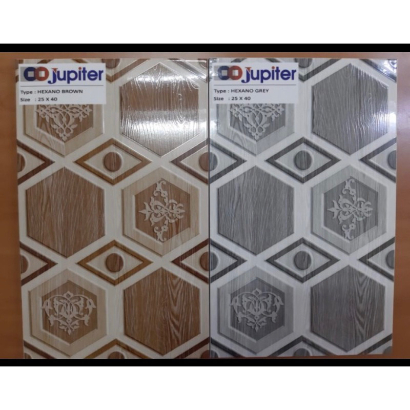 Keramik 25x40 Kilap JUPITER Motif Hexagon Hexano Series