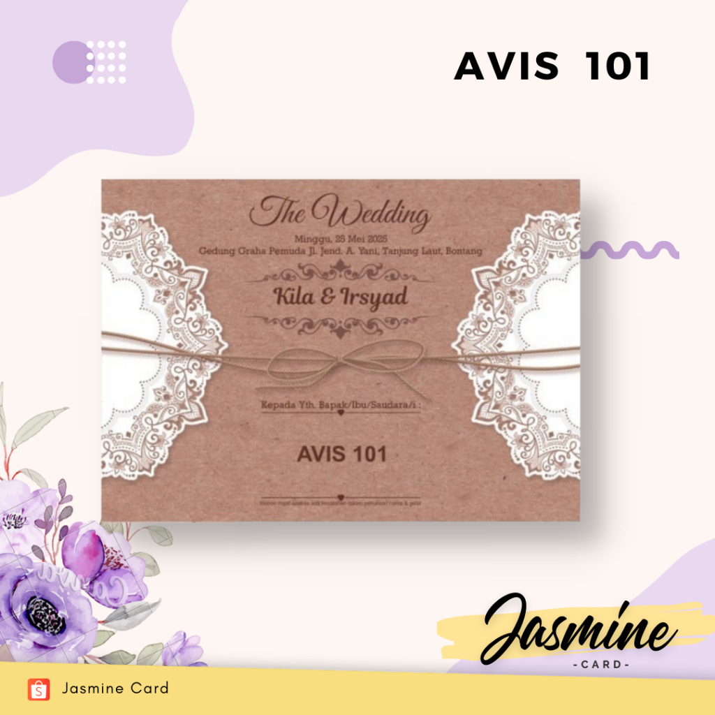 BLANGKO UNDANGAN PERNIKAHAN SOFTCOVER TERMURAH AVIS 101