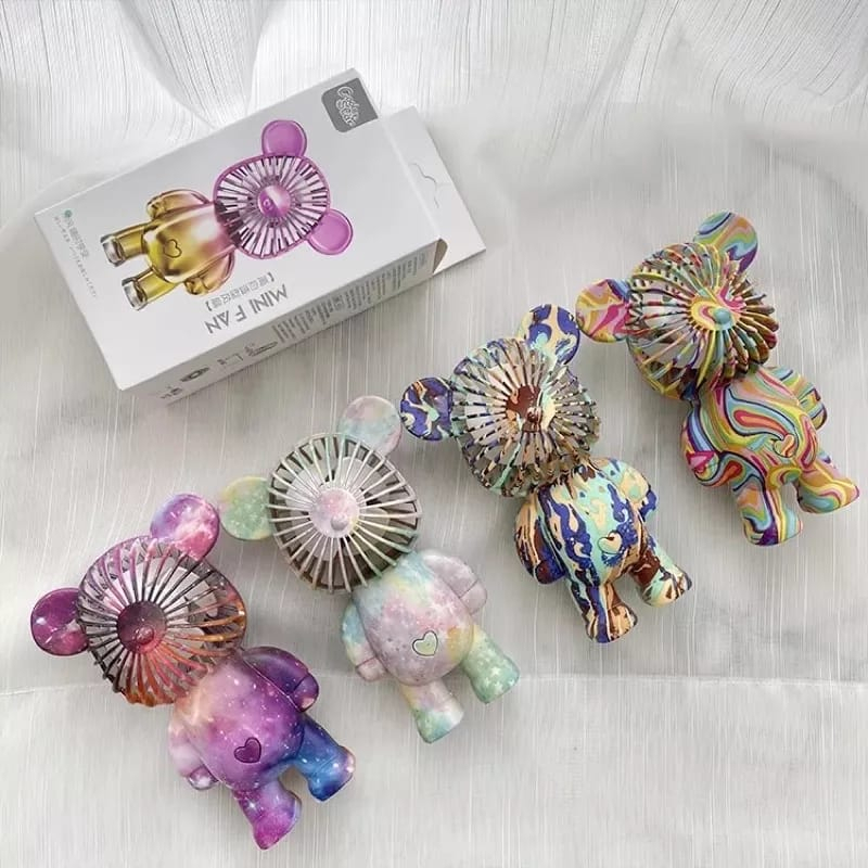laristerus79 KIPAS CARTOON kipas angin mini portable mini fan karakter beruang