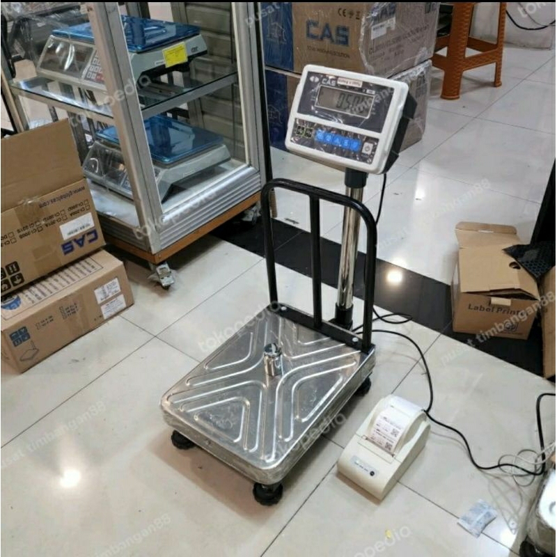 

Timbangan duduk digital plus printer label, barcode, stiker kapasitas 100 kg