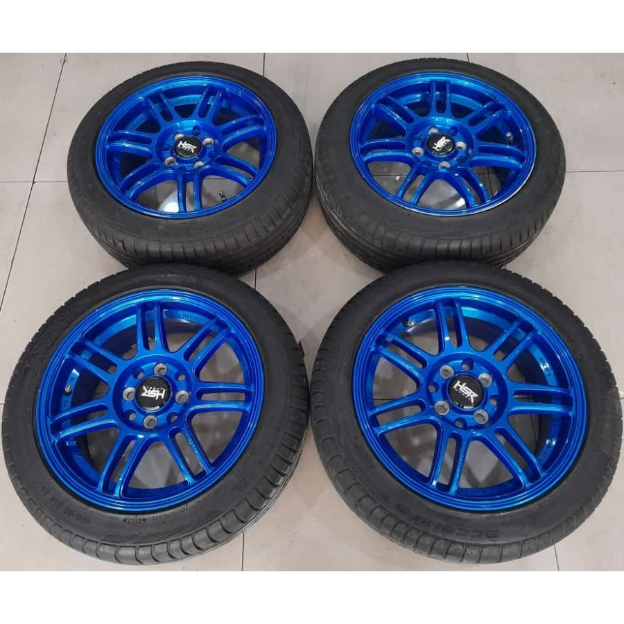 Velg Mobil Bekas Ring 15 Lubang 4 BOON R15X7 8X100-114,3 BAN 195 50 R15