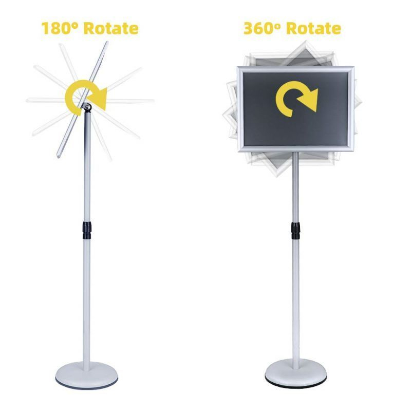 A4 Standing Sign Frame Stainless Standing Welcome Sign Telescoping Standing Frame 70-120cm