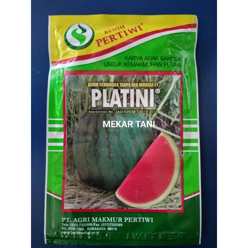 Benih Semangka non biji PLATINI F1 isi 390 butir