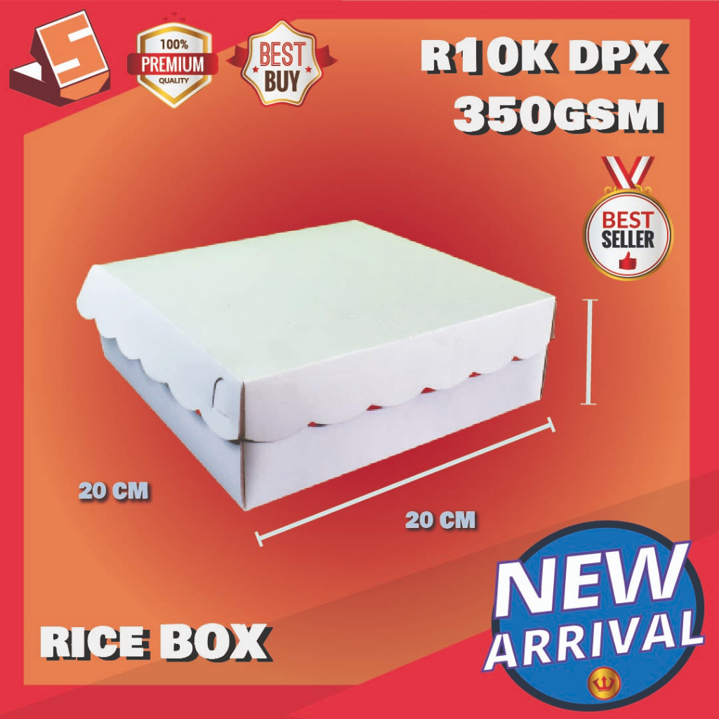 DUS 20 DPX  / KARDUS R10K DUPLEX PUTIH / R10K PUTIH / KARDUS NASI / DUS NASI / BOX CATERING / DUS KU