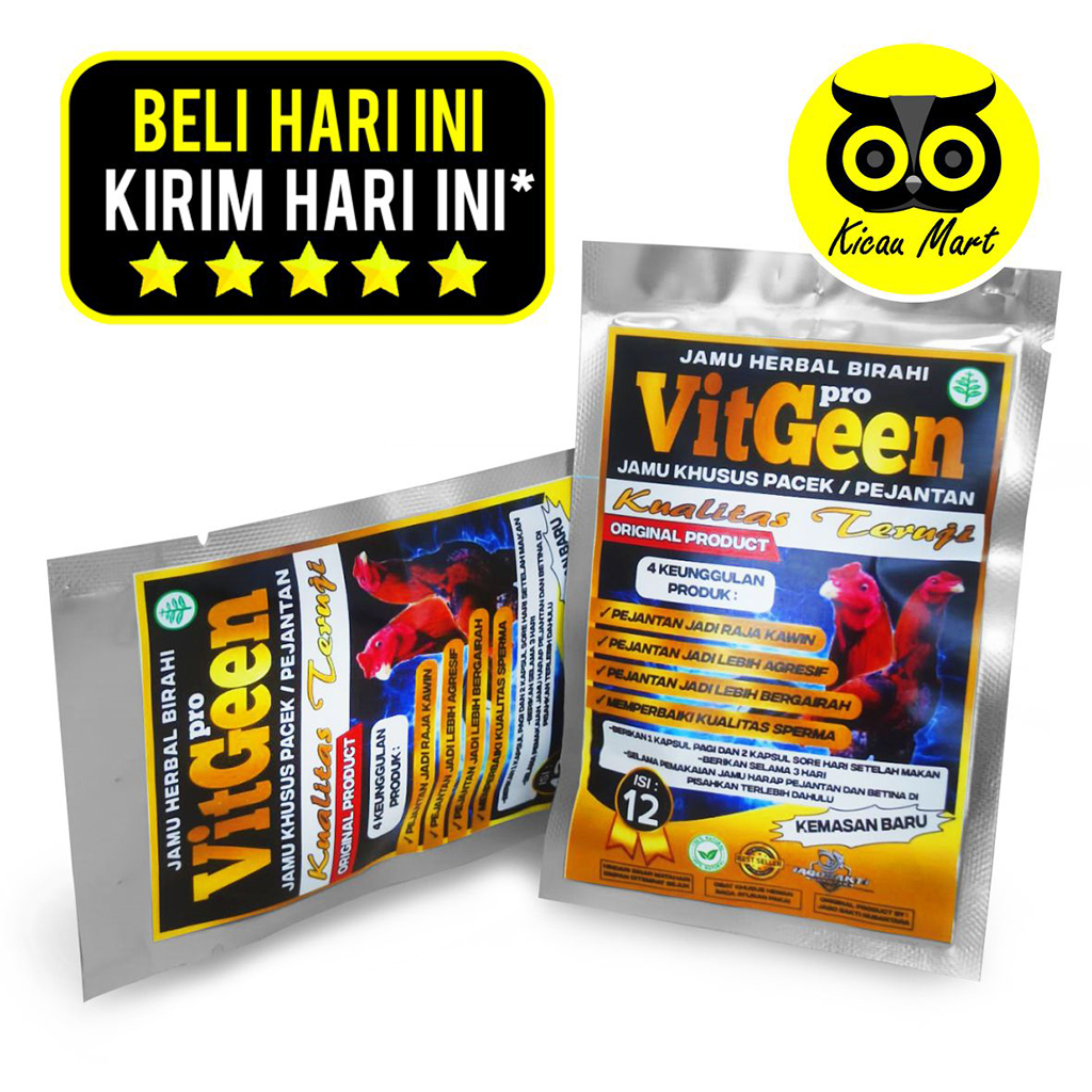Jamu Ayam Herbal Birahi Ayam Hobi Hoby Jantan Jago Bangkok Aduan Petarung Vitgeen Pro 100% Original Alami Agresif Otomatis