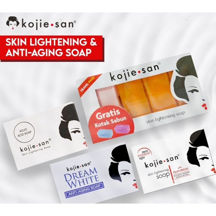 KOJIE SAN Skin Lightening Soap Kojic Acid, Dream White 45 / 65 / 135g