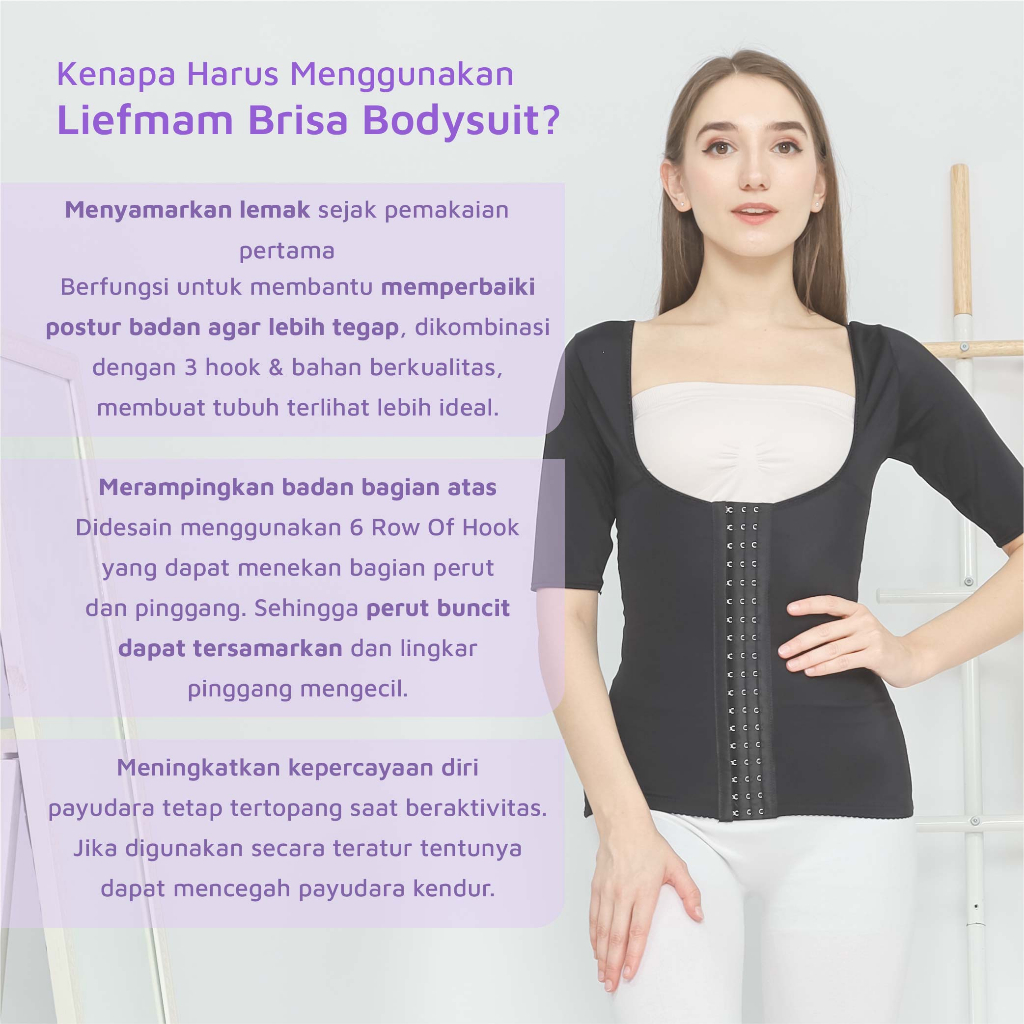 Liefmam Brisa Body Shaper - Korset Pengencang Payudara,  Pengecil Perut dan Lengan Sekaligus