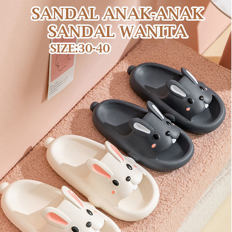 Sandal Kelinci Anak Laki Laki Sendal Baby Kartun Sandal Anak Perempuan Cartoon Lucu Import Sendal Empuk Slip On Anti Slip Empuk size:30-35