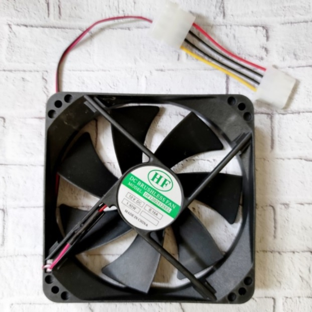 Kipas Fan Komputer CPU PC 12 cm Hitam / Fan Casing 12cm