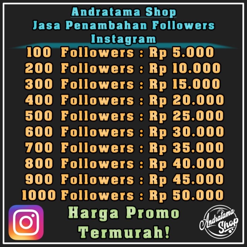 100 Followers Worldwide | Jasa tambah Followers
